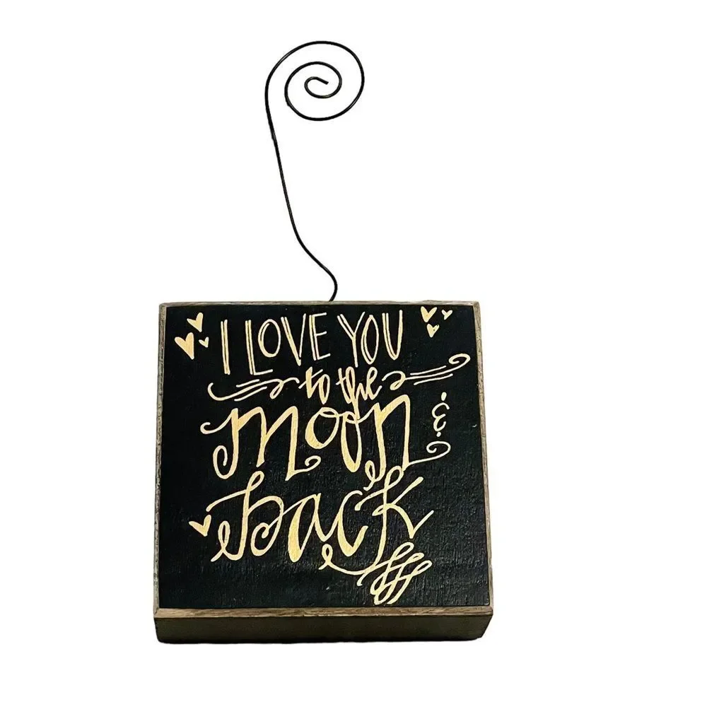 10/$25🦋 Francescas Black & Gold Love You To The Moon & Back Picture Holder